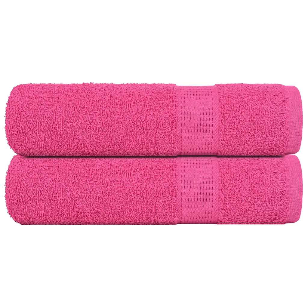 Bath Towels 2 pcs Pink 100x150 cm 360 gsm 100% Cotton