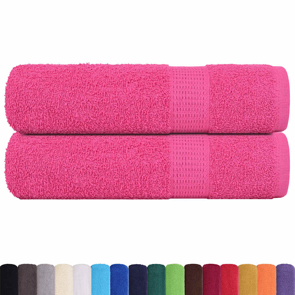 Bath Towels 2 pcs Pink 100x150 cm 360 gsm 100% Cotton