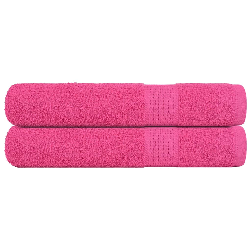 Sauna Towels 2 pcs Pink 80x200 cm 360 gsm 100% Cotton