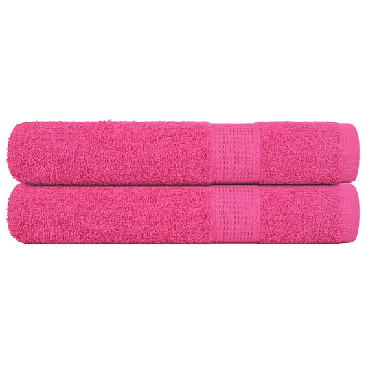 Sauna Towels 2 pcs Pink 80x200 cm 360 gsm 100% Cotton