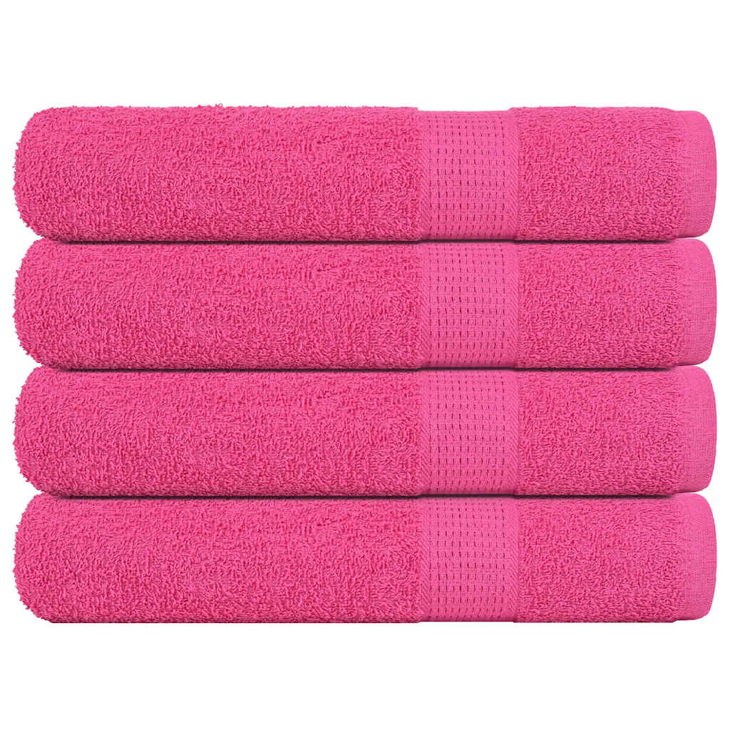 Sauna Towels 4 pcs Pink 80x200 cm 360 gsm 100% Cotton