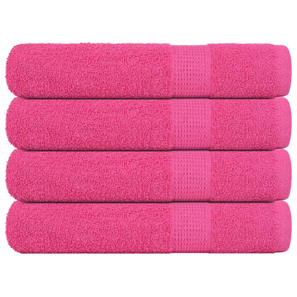 Sauna Towels 4 pcs Pink 80x200 cm 360 gsm 100% Cotton