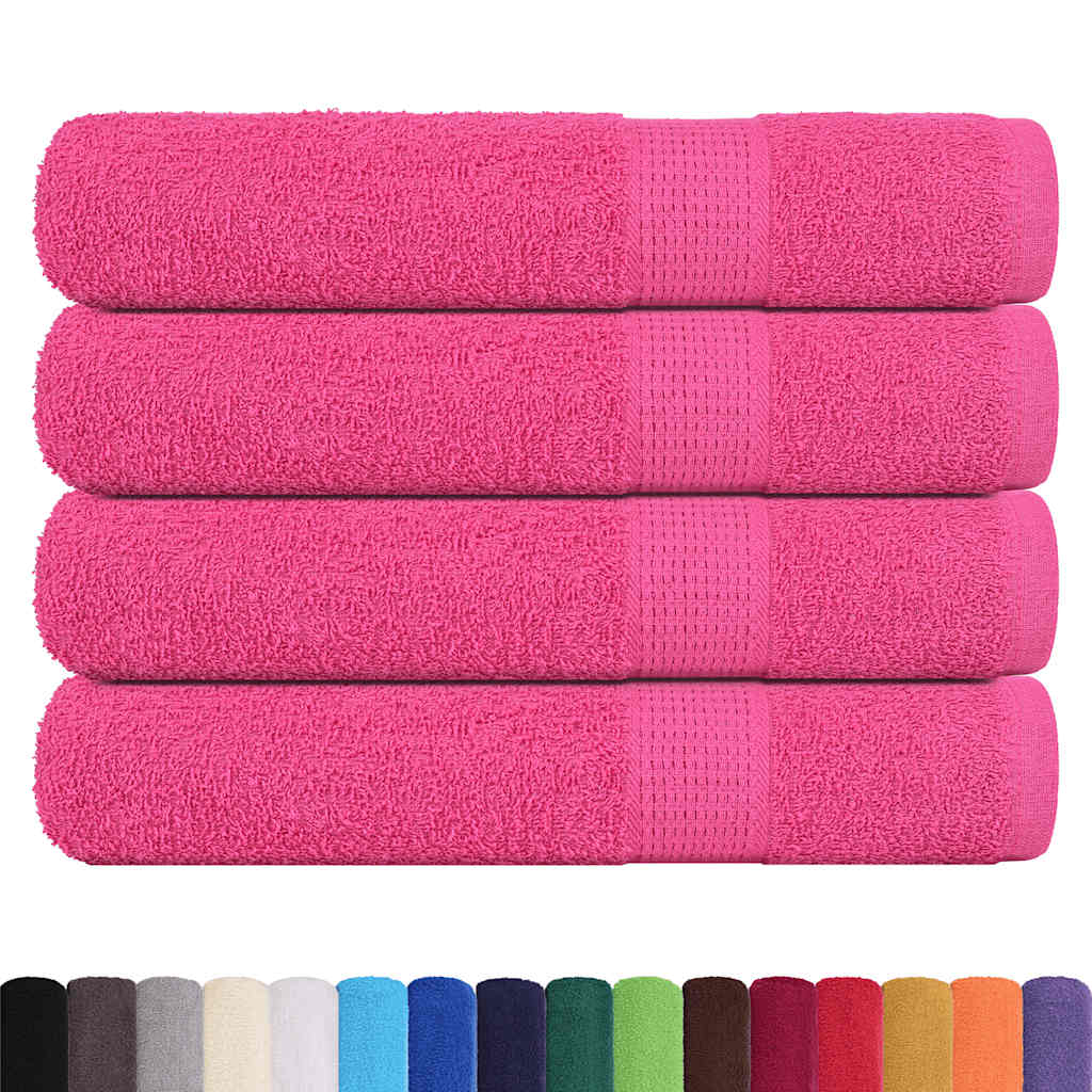 Sauna Towels 4 pcs Pink 80x200 cm 360 gsm 100% Cotton