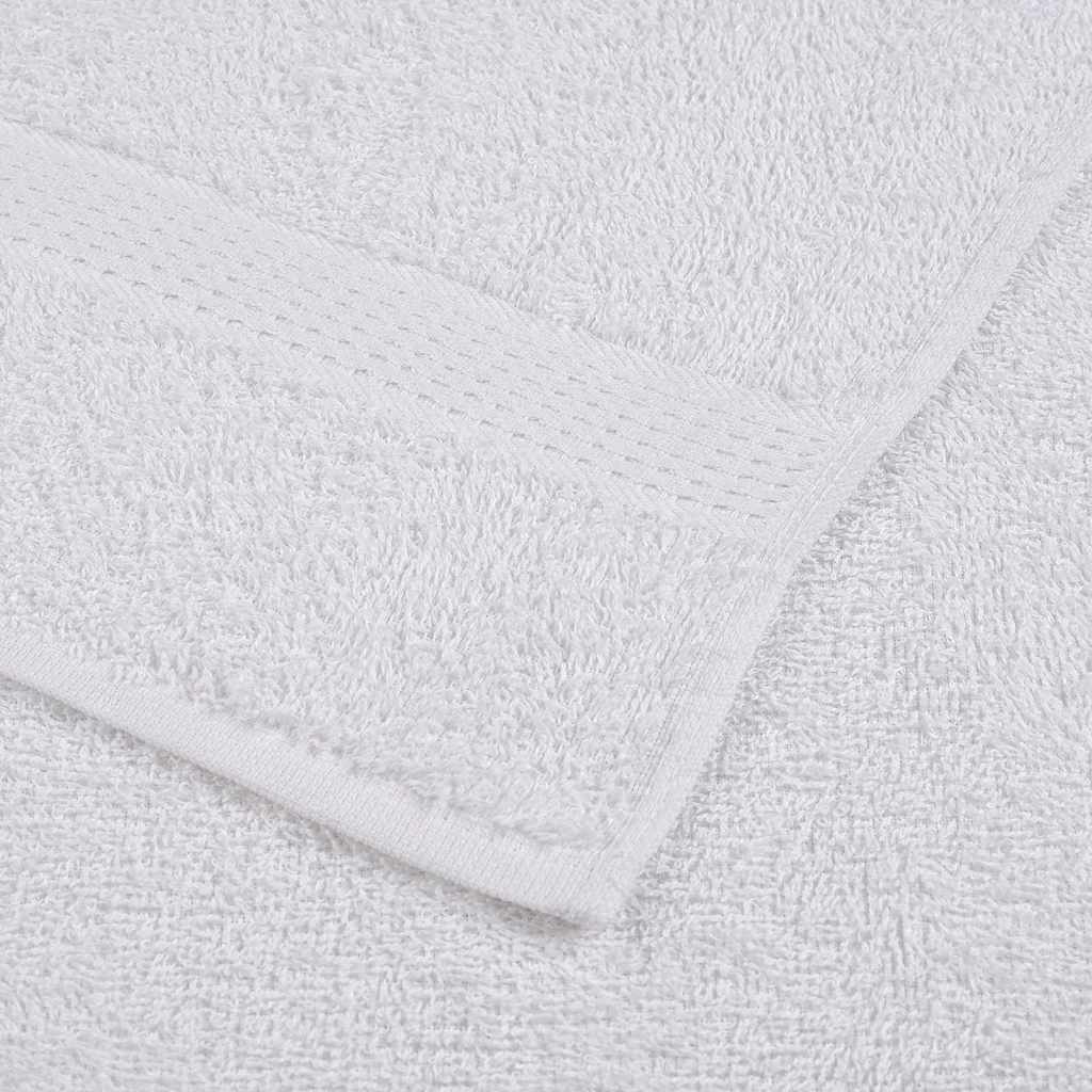 8 Piece Towel Set White 360 gsm 100% Cotton