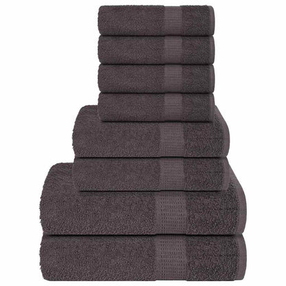 8 Piece Towel Set Anthracite 360 gsm 100% Cotton