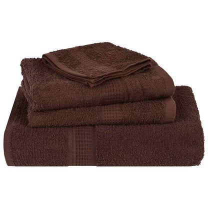 8 Piece Towel Set Brown 360 gsm 100% Cotton