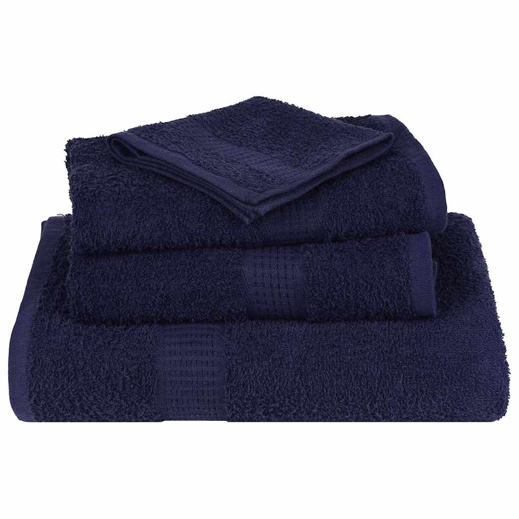 8 Piece Towel Set Navy Blue 360 gsm 100% Cotton