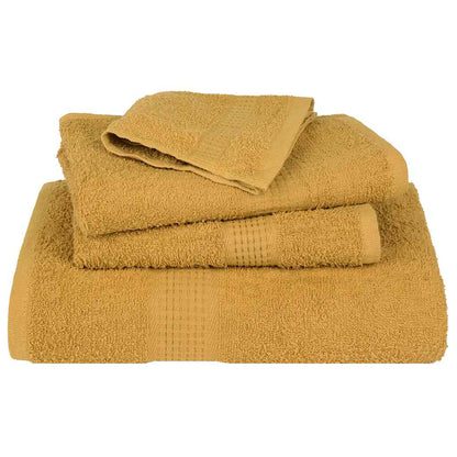 8 Piece Towel Set Gold 360 gsm 100% Cotton