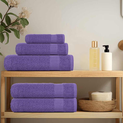 8 Piece Towel Set Purple 360 gsm 100% Cotton