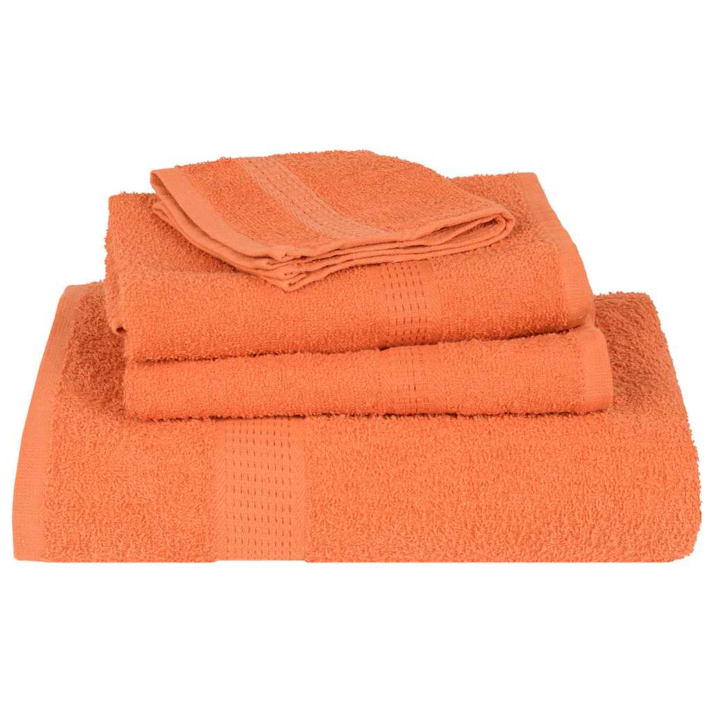 8 Piece Towel Set Orange 360 gsm 100% Cotton