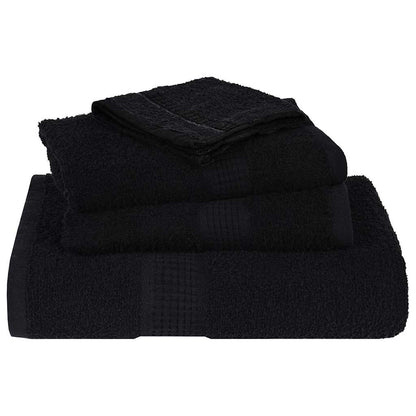 8 Piece Towel Set Black 360 gsm 100% Cotton