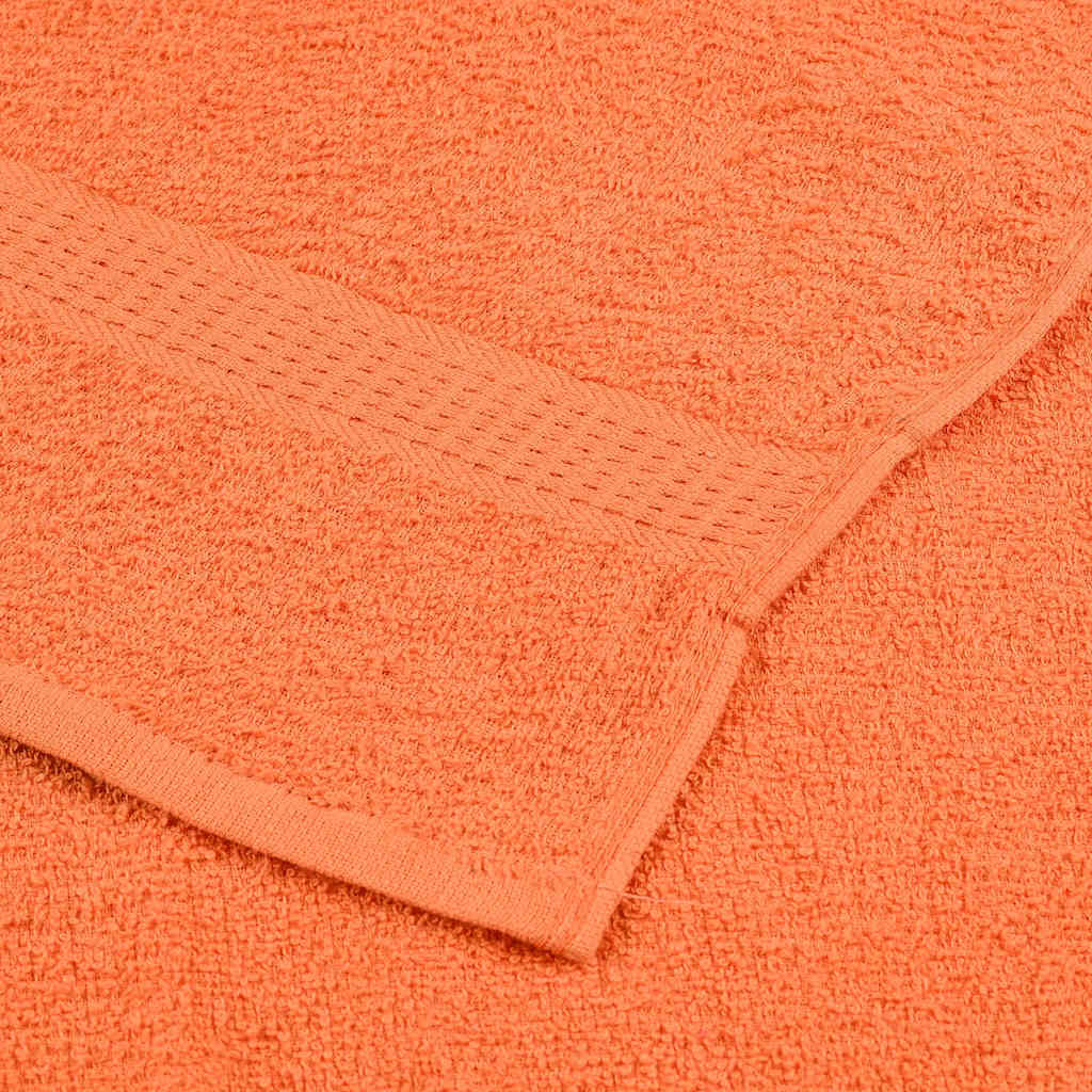 6 Piece Towel Set Orange 360 gsm 100% Cotton