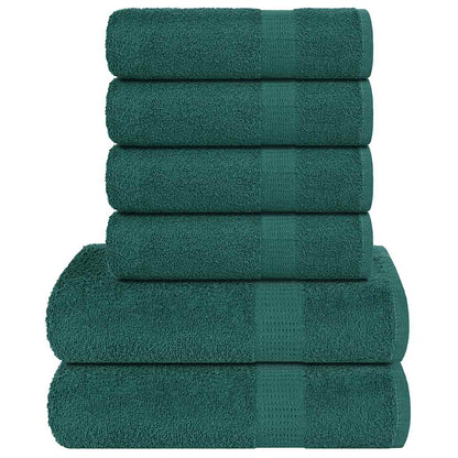 6 Piece Towel Set Apple Green 360 gsm 100% Cotton