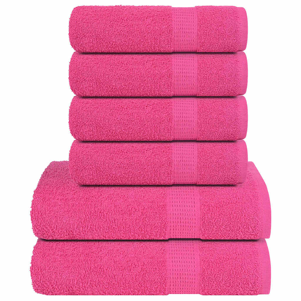 12 Piece Towel Set Pink 360 gsm 100% Cotton