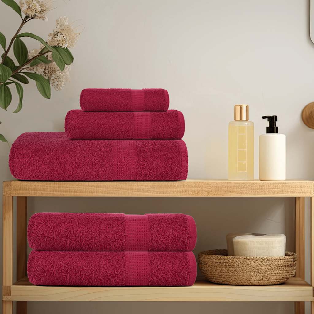 12 Piece Towel Set Bordeaux 360 gsm 100% Cotton