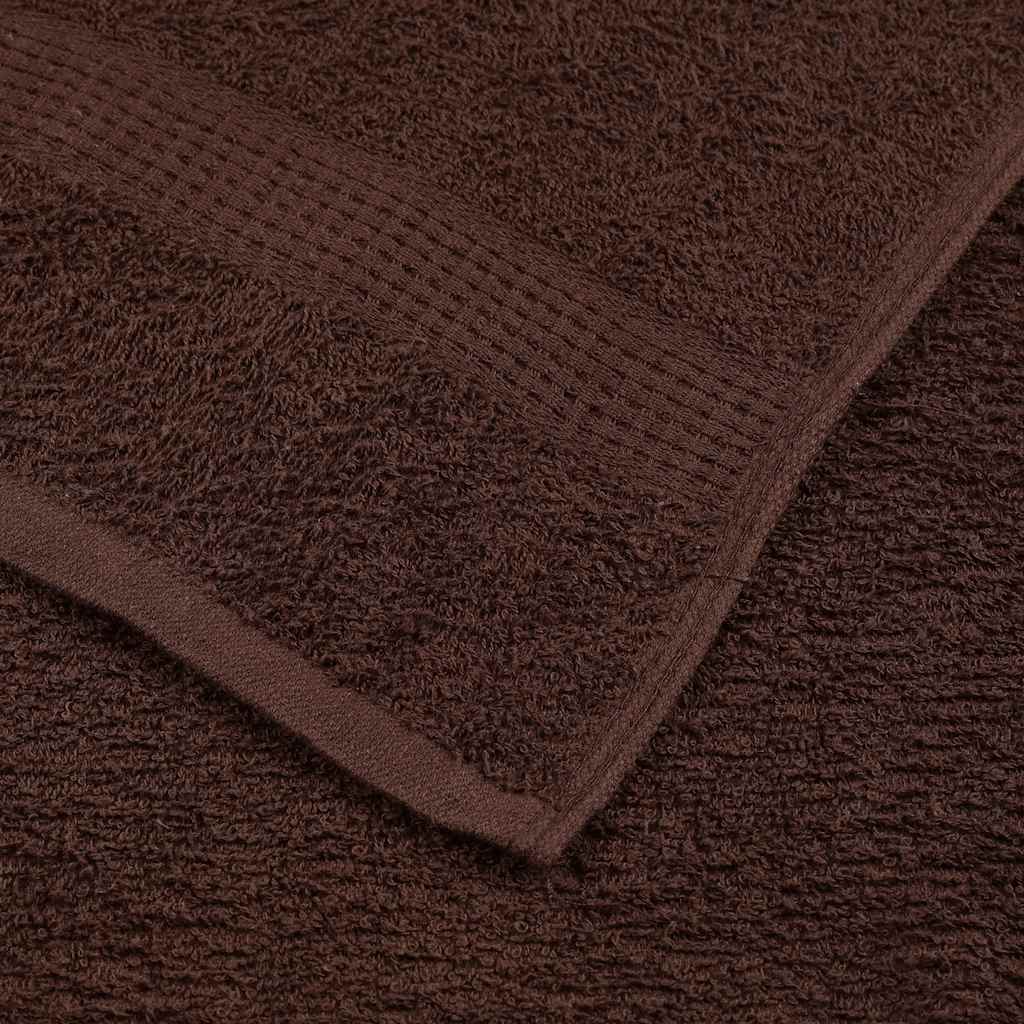 12 Piece Towel Set Brown 360 gsm 100% Cotton