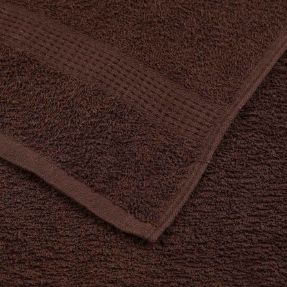 12 Piece Towel Set Brown 360 gsm 100% Cotton