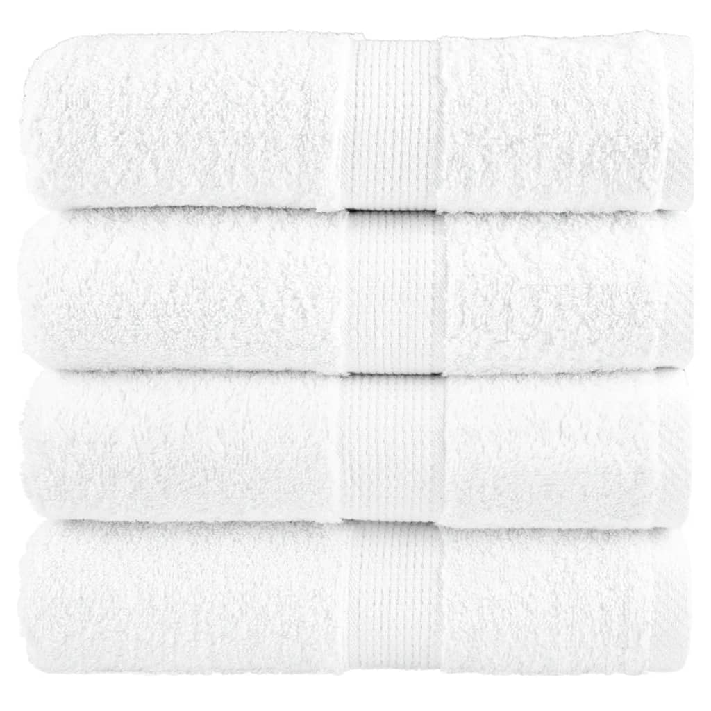 Premium Soap Towels 4 pcs White 30x30cm 600gsm 100% Cotton