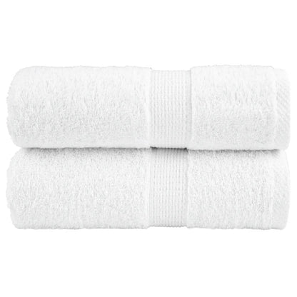 Premium Guest Towels 2pcs White 30x50cm 600gsm 100% Cotton