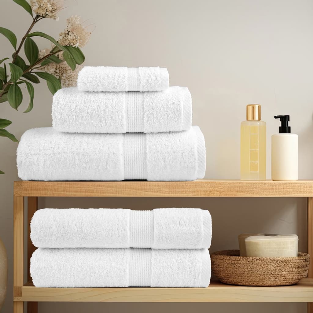 Premium Guest Towels 2pcs White 30x50cm 600gsm 100% Cotton