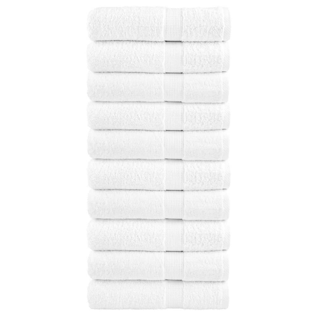 Premium Shower Towels 10pcs White 70x140cm 600gsm 100% Cotton