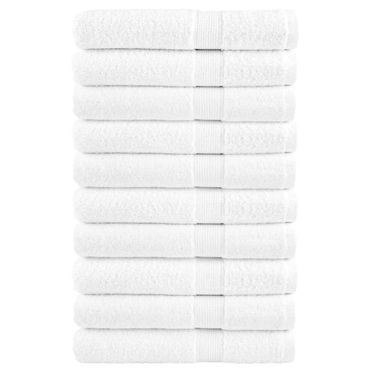 Premium Sauna Towels 10pcs White 80x200cm 600gsm 100% Cotton