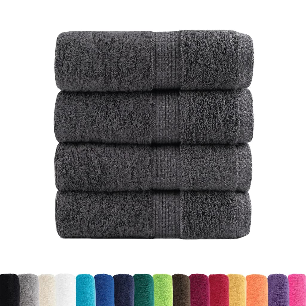 Premium Soap Towels 4 pcs Anthracite 30x30cm 600gsm 100% Cotton