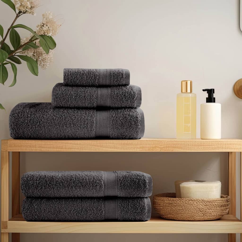 Premium Soap Towels 4 pcs Anthracite 30x30cm 600gsm 100% Cotton