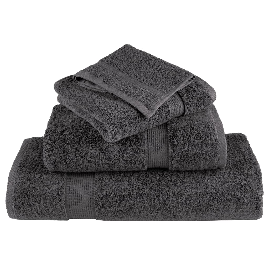 Premium Soap Towels 4 pcs Anthracite 30x30cm 600gsm 100% Cotton