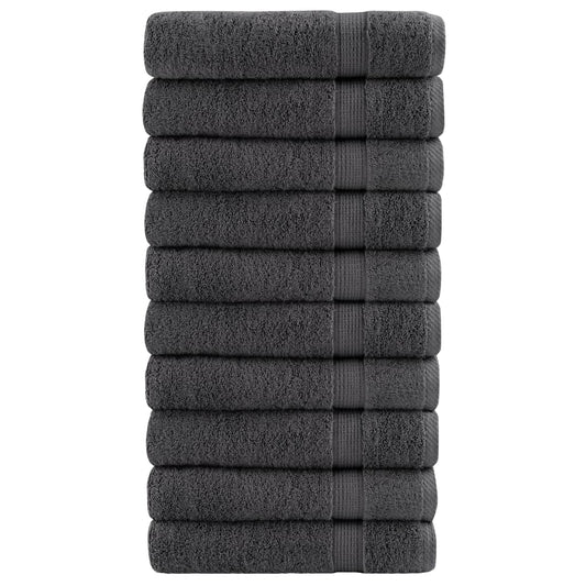 Premium Hand Towels SOLUND 10pcs Anthracite 50x100cm 600gsm