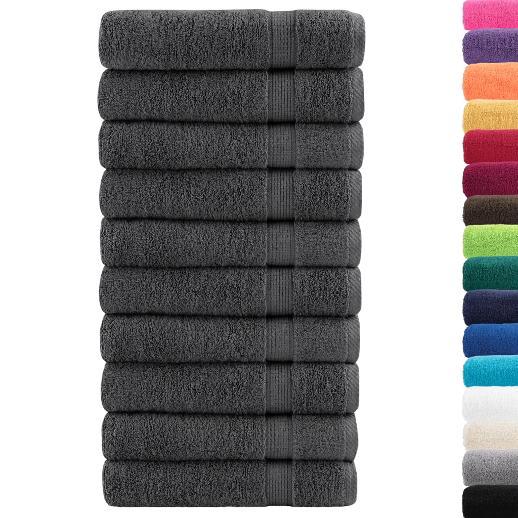 Premium Hand Towels SOLUND 10pcs Anthracite 50x100cm 600gsm