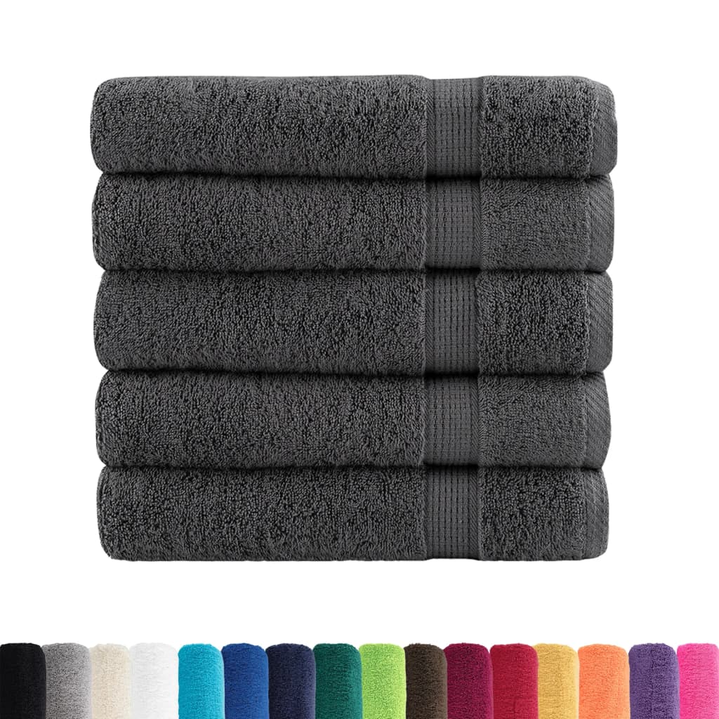 Premium Shower Towels 25pcs Anthracite 70x140cm 600gsm 100% Cotton