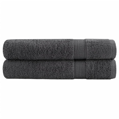 Premium Sauna Towels 2pcs Anthracite 80x200cm 600gsm 100% Cotton