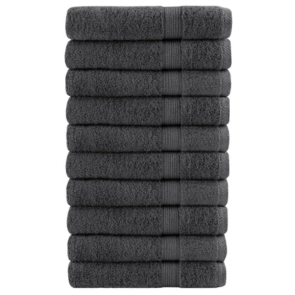 Premium Sauna Towels 10pcs Anthracite 80x200cm 600gsm 100% Cotton