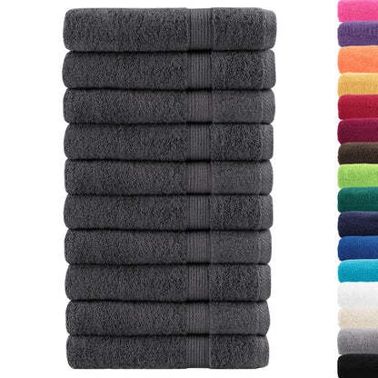 Premium Sauna Towels 10pcs Anthracite 80x200cm 600gsm 100% Cotton