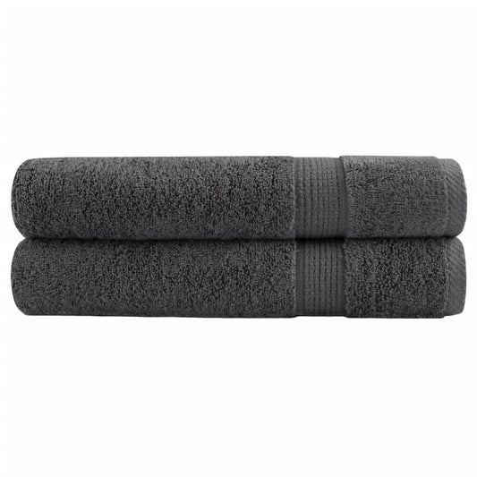 Premium Towels SOLUND 2pcs Anthracite 100x200cm 600gsm