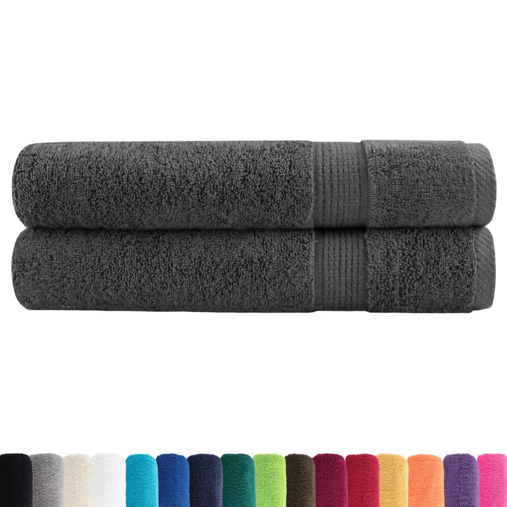 Premium Towels SOLUND 2pcs Anthracite 100x200cm 600gsm