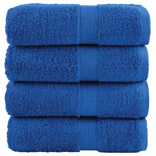 Premium Soap Towels 4 pcs Blue 30x30cm 600gsm 100% Cotton