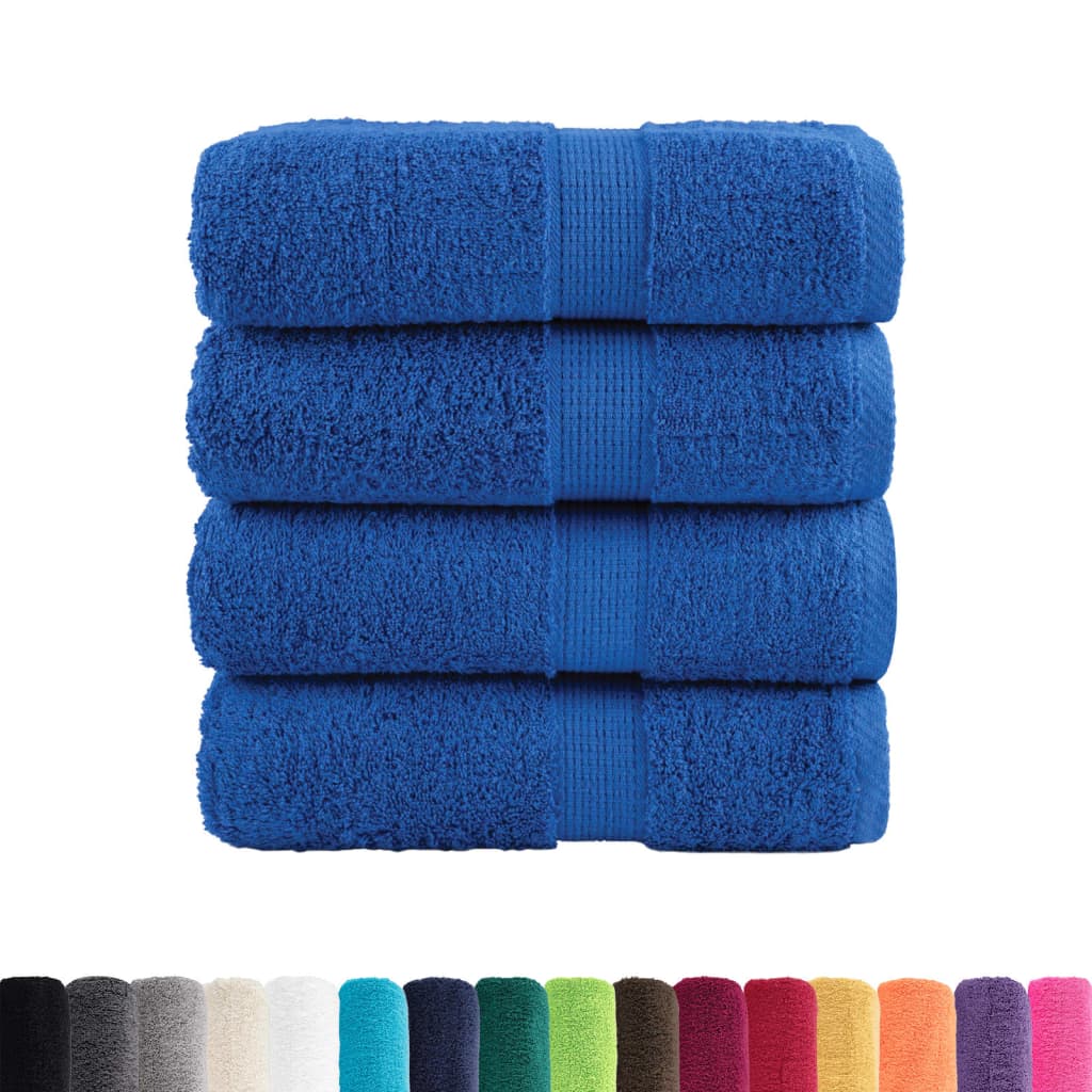 Premium Soap Towels 4 pcs Blue 30x30cm 600gsm 100% Cotton