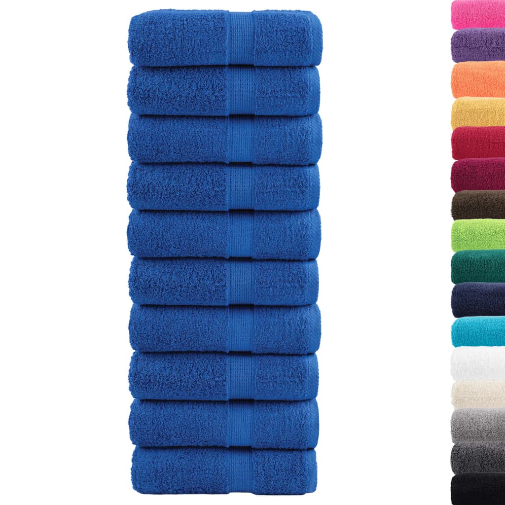 Premium Soap Towels 10 pcs Blue 30x30cm 600gsm 100% Cotton