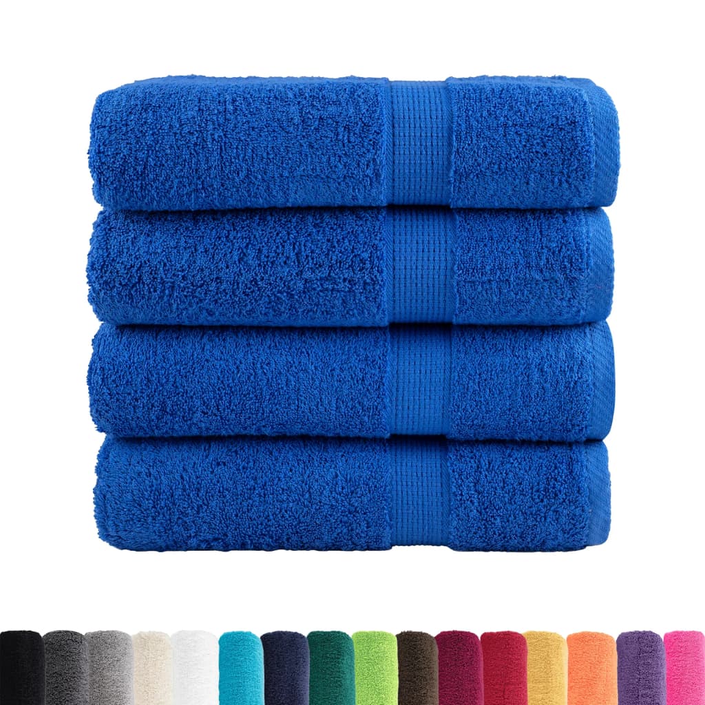 Premium Bath Towels SOLUND 4pcs Blue 100x150cm 600gsm