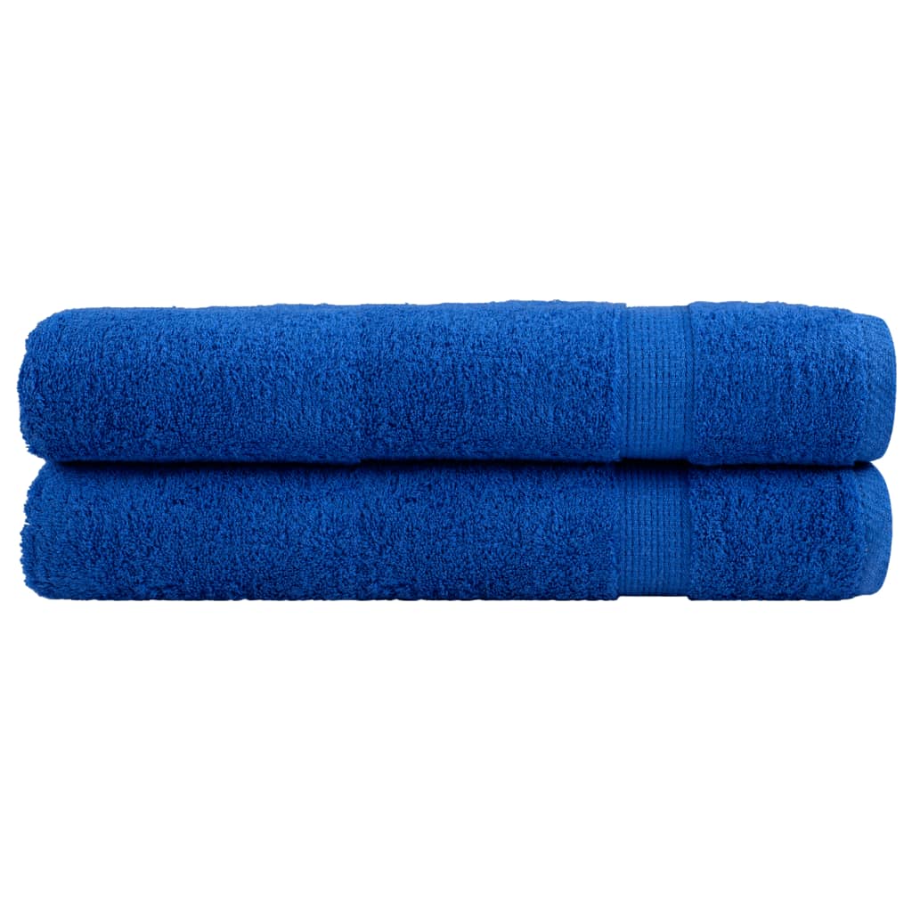 Premium Sauna Towels 2pcs Blue 80x200cm 600gsm 100% Cotton