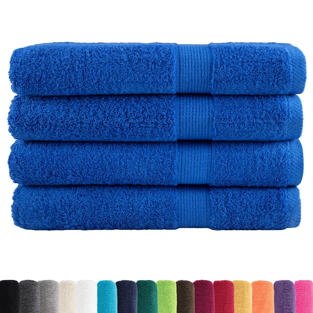 Premium Sauna Towels SOLUND 4pcs Blue 80x200cm 600gsm