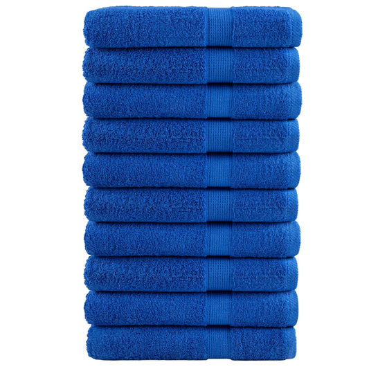 Premium Sauna Towels 10pcs Blue 80x200cm 600gsm 100% Cotton