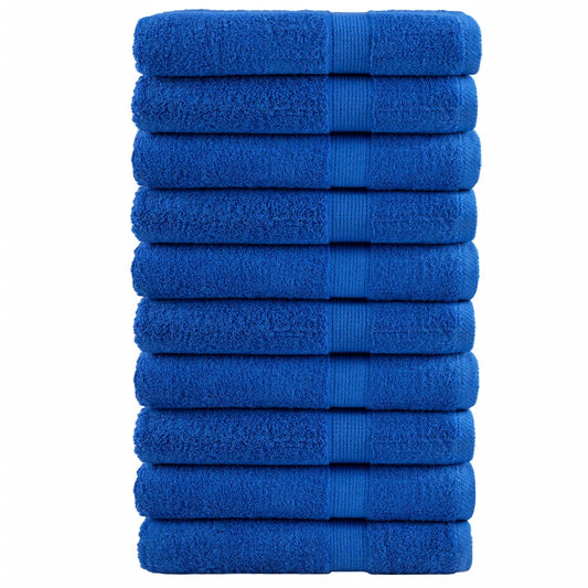 Premium Towels 10pcs Blue 100x200cm 600gsm 100% Cotton