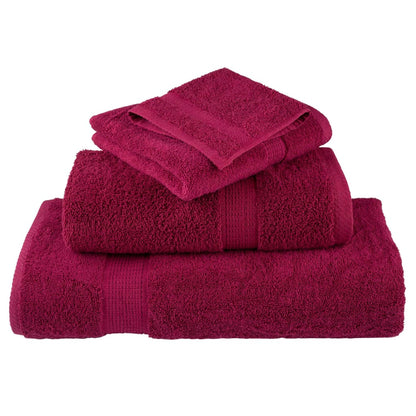 Premium Bath Towels SOLUND 10pcs Bordeaux 100x150cm 600gsm