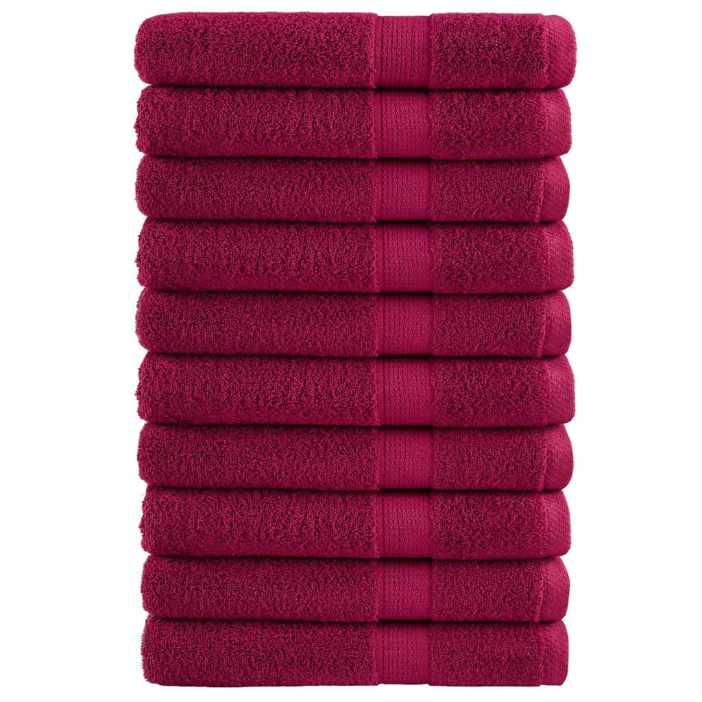 Premium Sauna Towels SOLUND 10pcs Bordeaux 80x200cm 600gsm