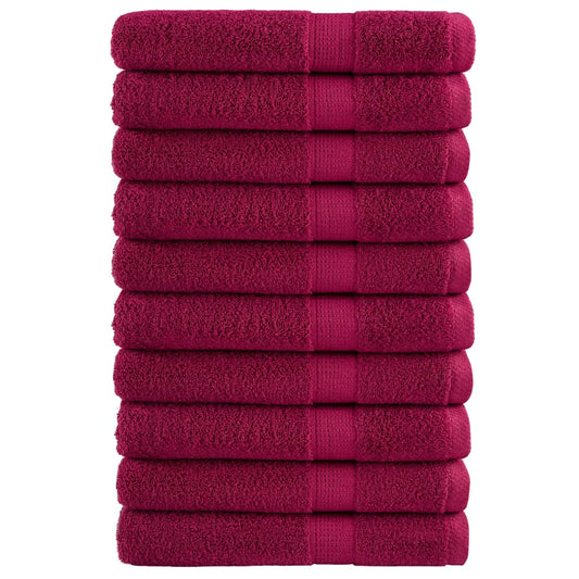 Premium Sauna Towels SOLUND 10pcs Bordeaux 80x200cm 600gsm