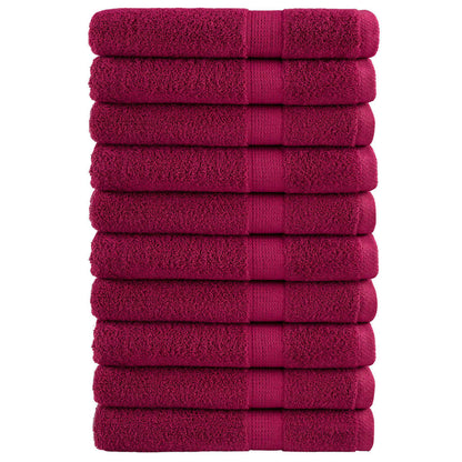 Premium Towels SOLUND 10pcs Bordeaux 100x200cm 600gsm