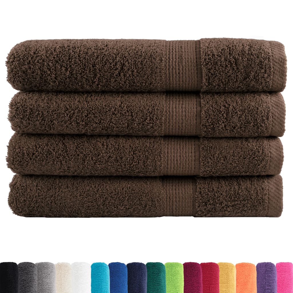 Premium Sauna Towels SOLUND 4pcs Brown 80x200cm 600gsm